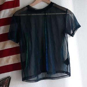 Iridescent Sheer Mermaid Tee